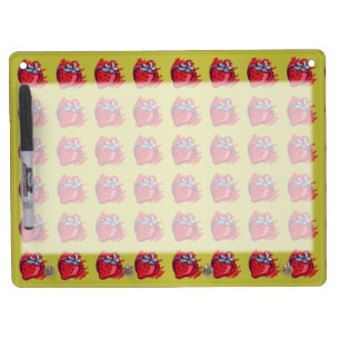 Strawberries On Gold Craft Items Dry Erase Board With Keychain Holder