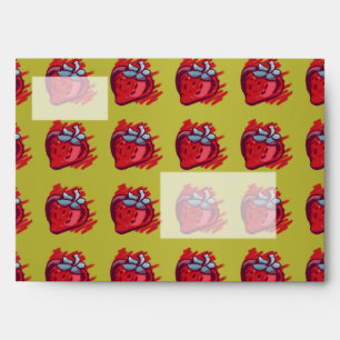 Strawberries On Gold Craft Items Envelope