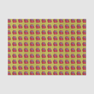 Strawberries On Gold Craft Items Tissue Paper