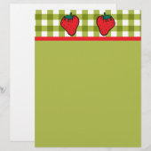 Strawberries on Green Gingham (Front/Back)