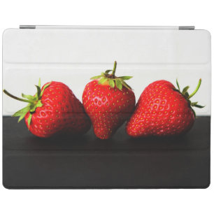 Strawberries On White Over Black ipacna iPad Smart Cover