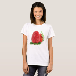 Strawberries on white T-Shirt