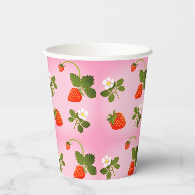 Strawberries Paper Cups (Back)