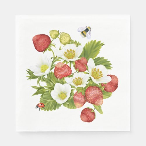 Strawberries Paper Napkin