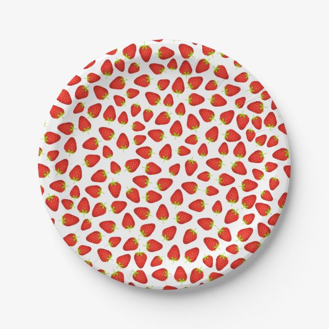 Strawberries Paper Plates (Front)