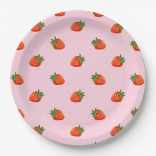 Strawberries Paper Plates