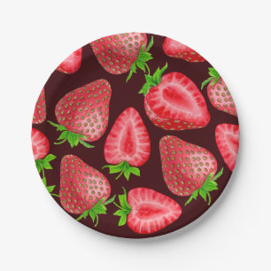 Strawberries Paper Plates
