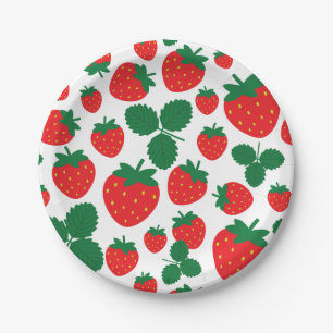 Strawberries Paper Plates