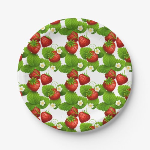 Strawberries Paper Plates