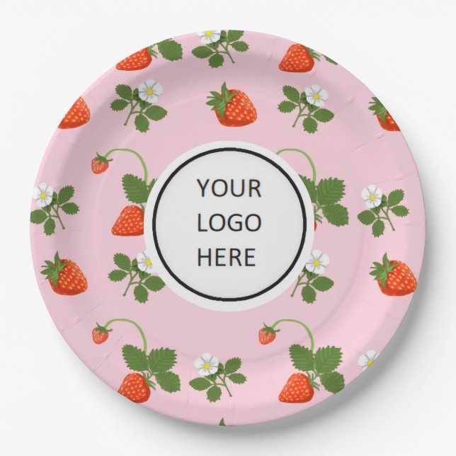 Strawberries Paper Plates (Front)
