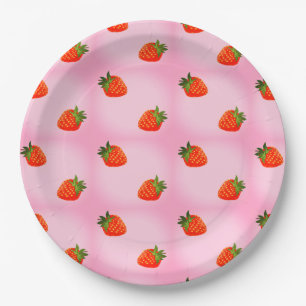 Strawberries Paper Plates