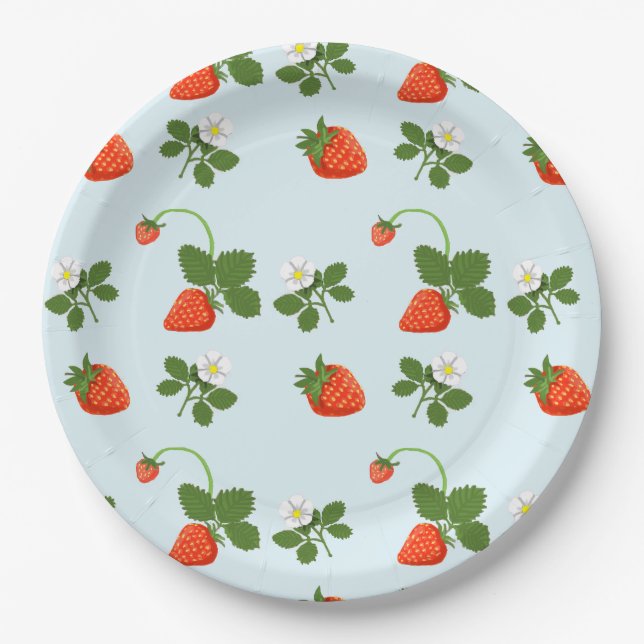 Strawberries Paper Plates (Front)