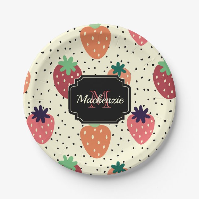 Strawberries Paper Plates (Front)