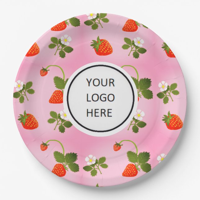 Strawberries Paper Plates (Front)