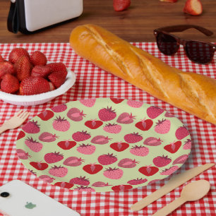 Strawberries Paper Plates