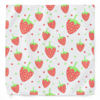 Strawberries pattern bandana
