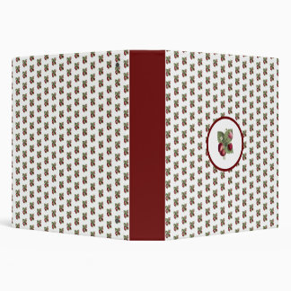 Strawberries pattern Binder, cute girlie binder