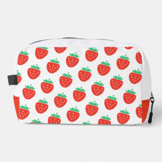 strawberries pattern dopp kit