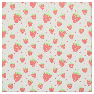 Strawberry Fabric | Zazzle