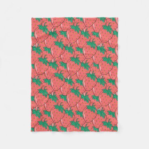 Strawberries Pattern fleece blankets