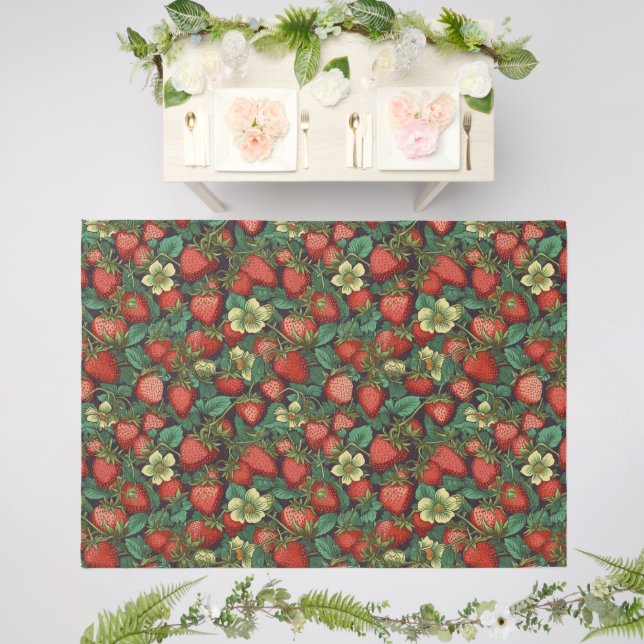 Strawberries Pattern Outdoor Rug (Insitu (Wedding 2))