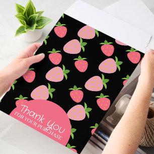 Strawberries Pattern Thank You Business Envelope Mailers