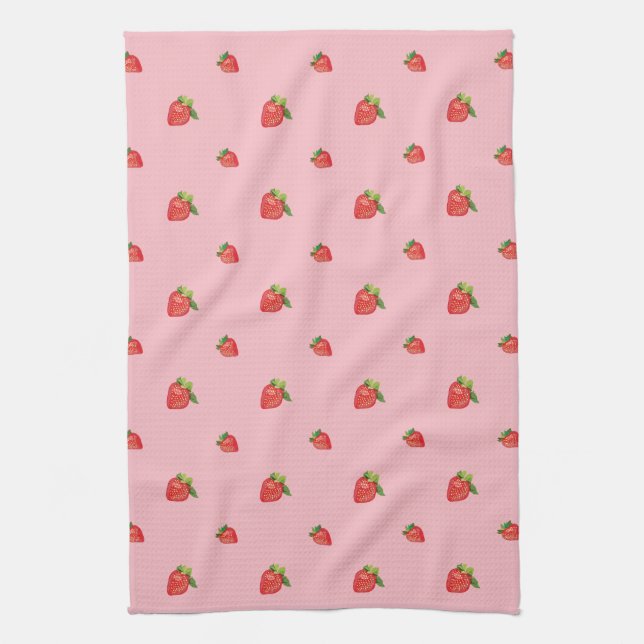 Strawberries pattern towel (Vertical)