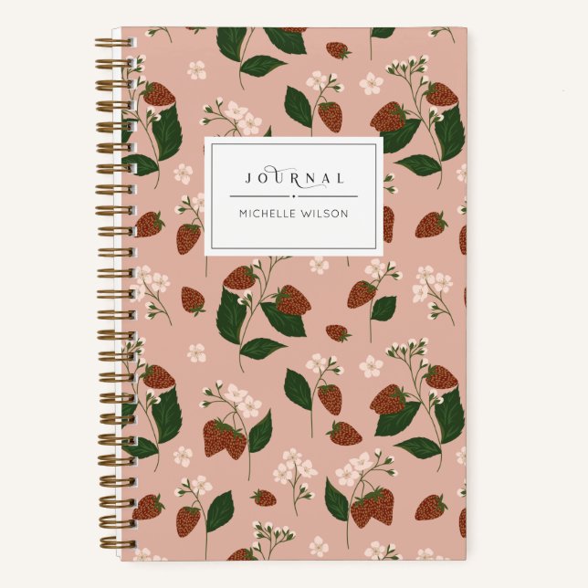 Strawberries Personalized Journal (Front)