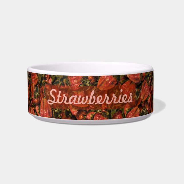 Strawberries Pet Bowl (Front)
