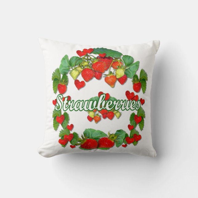 Strawberries ~ Pillow / Cushion # 3 (Front)