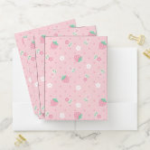 Strawberries Pink Flowers Dots Kawaii Cute Pastel Spiral Notebook for Sale  by candymoondesign