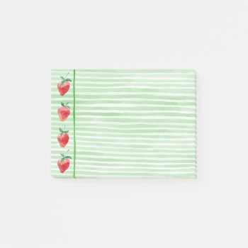 Strawberries Post-it Notes by Zazzlemm_Cards at Zazzle
