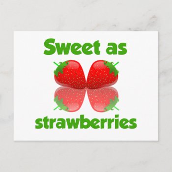Strawberries Postcard by PizzaRiia at Zazzle