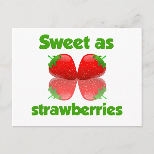 Strawberries postcard