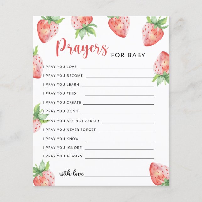 Strawberries - prayers for baby (Front)