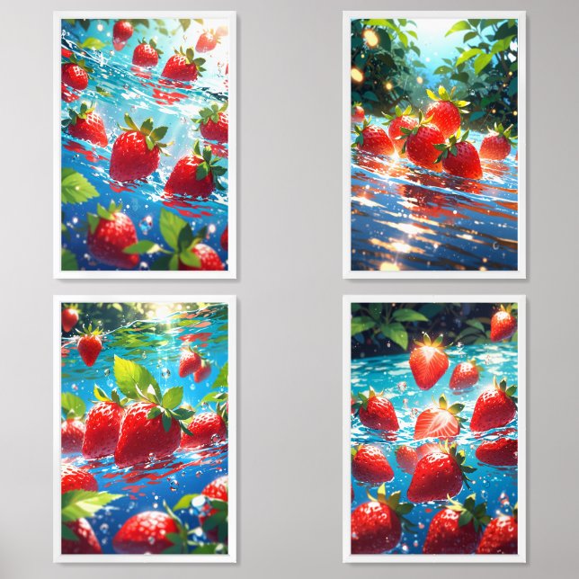 Strawberries Print Set (Front)