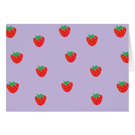 Strawberries Purple Cards (Front Horizontal)