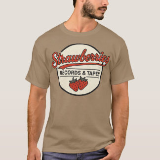 Strawberries Records and Tapes Retro T-Shirt