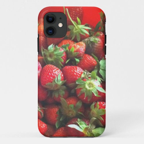 Strawberries red berries iPhone 11 case