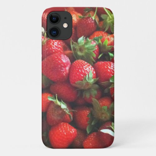Strawberries red berries red fruit iPhone 11 case