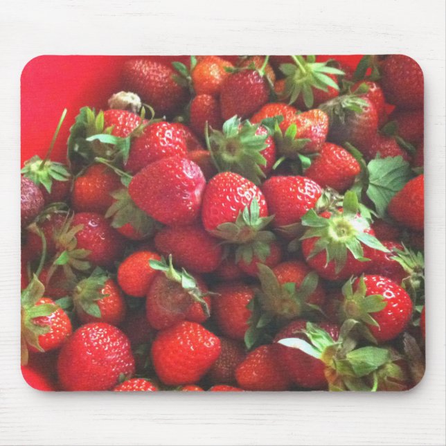 Strawberries red fruit photo mouse pad (Front)