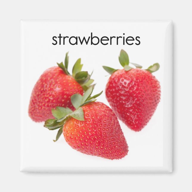 Strawberries Refrigerator Magnet (Front)