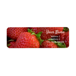 Strawberries Return Address Label