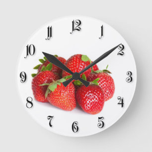 Strawberries Round Clock