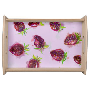 Strawberries Serving Tray