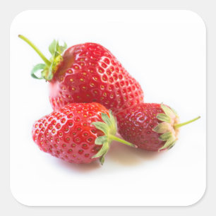 Strawberries Square Sticker