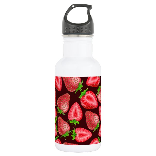 Strawberries Stainless Steel Water Bottle (Front)