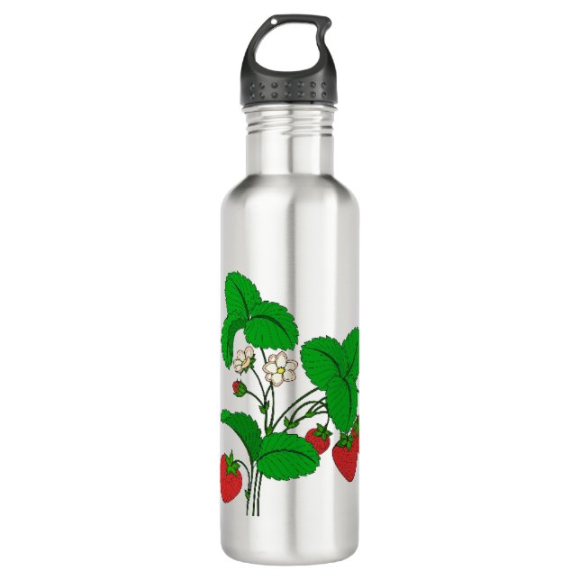 Strawberries Stainless Steel Water Bottle (Front)
