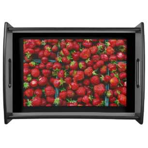 Strawberries, strawberries and more strawberries serving tray