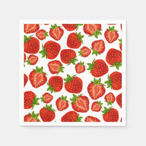 Strawberries Strawberry Dessert Decadent Napkins